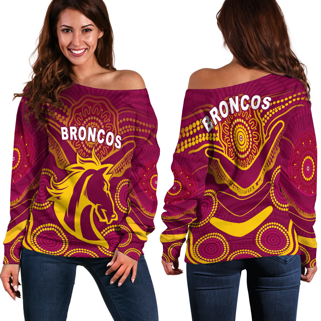 Broncos Indigenous Off Shoulder Sweater LT13 - Vibe Hoodie