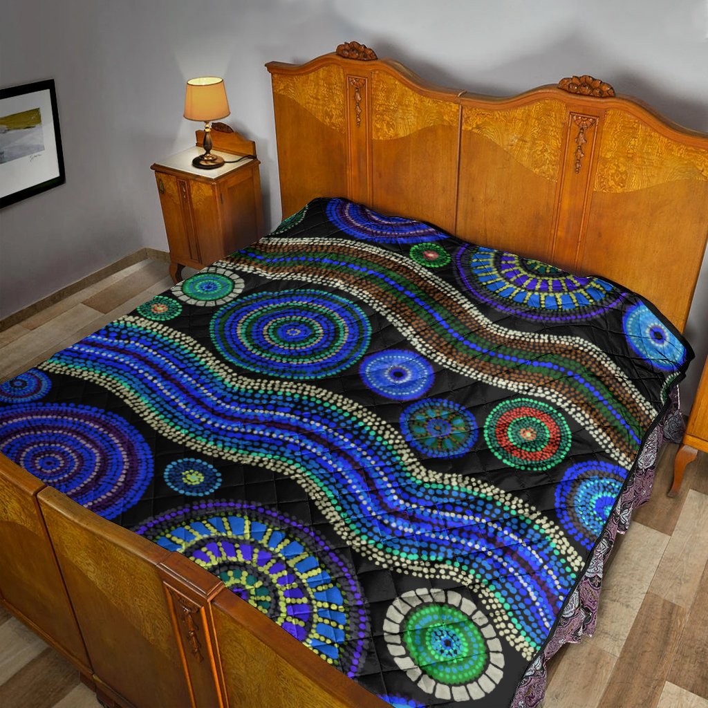 quilts-aboriginal-dot-unique-style-blue