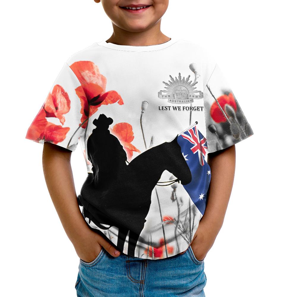anzac-lest-we-forget-kid-t-shirts-australian-light-horse