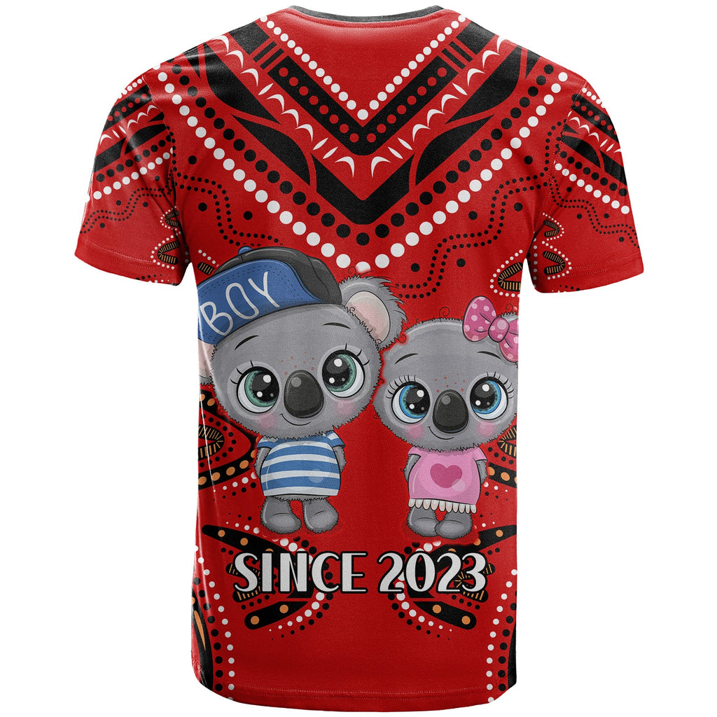 (Custom Personalised) Australia Valentine Cute Koala Couple T Shirt Aboriginal Valentine Red LT13