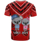 (Custom Personalised) Australia Valentine Cute Koala Couple T Shirt Aboriginal Valentine Red LT13