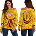 Broncos Indigenous Off Shoulder Sweater (Gold) LT13 - Vibe Hoodie