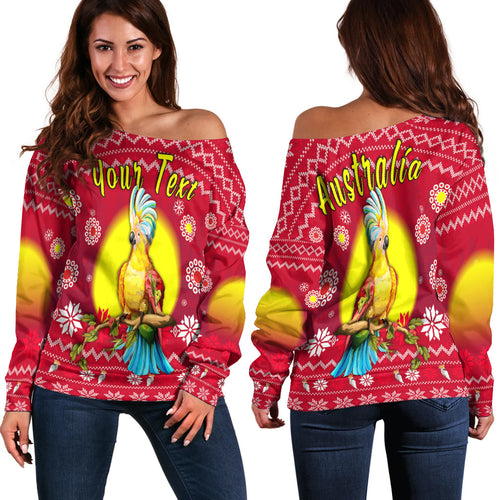 custom-personalised-australia-christmas-off-shoulder-sweater-be-loved-cockatoo