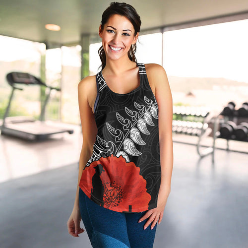 new-zealand-anzac-2022-women-racerback-tank-maori-mix-fern-poppy