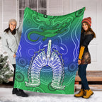 torres-strait-islands-premium-blanket-aboriginal-art-lizard-symbol-peace