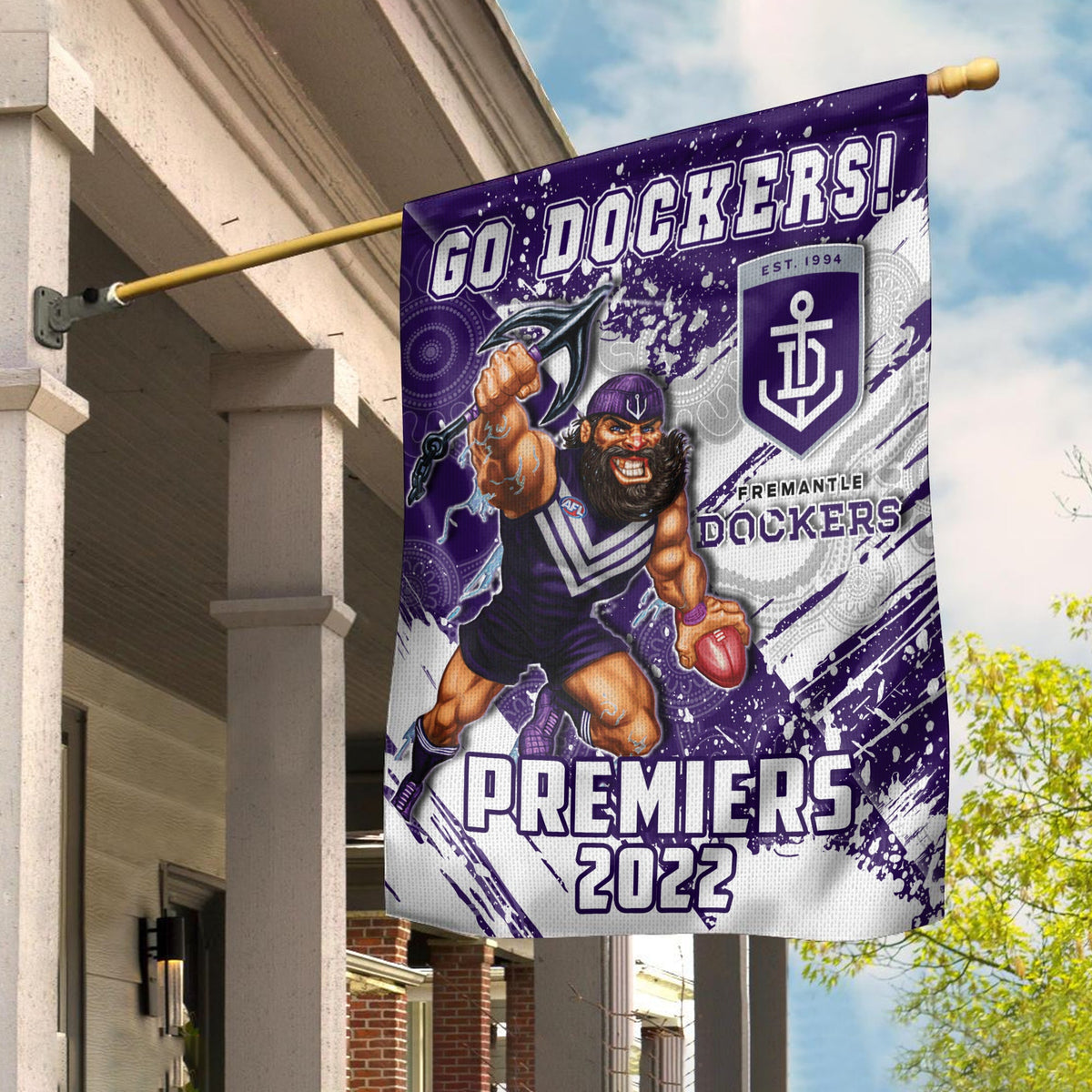 fremantle-football-flag-premiers-2022-aboriginal-art-go-dockers