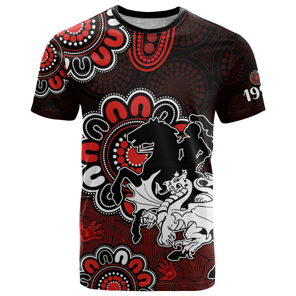 custom-personalised-nrl-st-george-illawarra-dragons-rugby-saints-1998-aboriginal-t-shirt