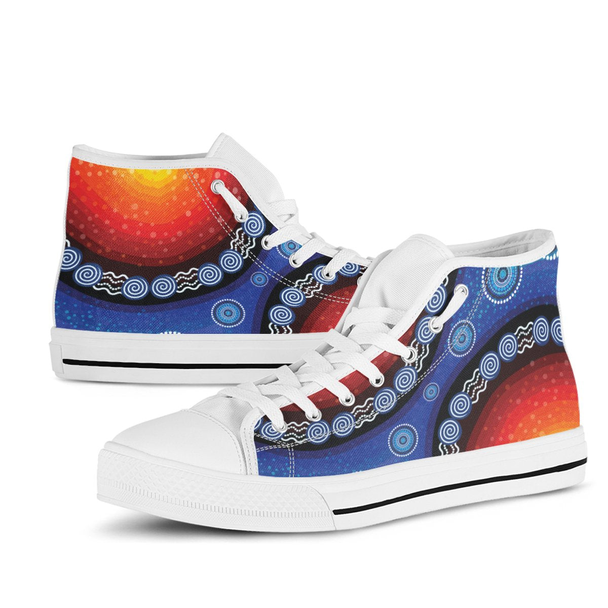 high-top-aboriginal-color-dot-painting