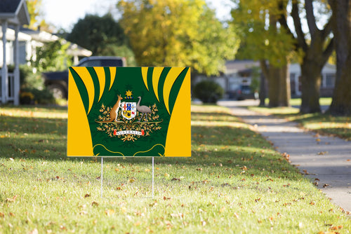 Yard Sign - Australia Coat Of Arms With Koala National Color - Vibe Hoodie
