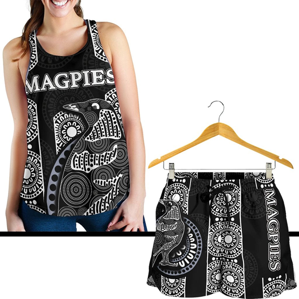 combo-racerback-tank-and-women-short-magpies-aboriginal