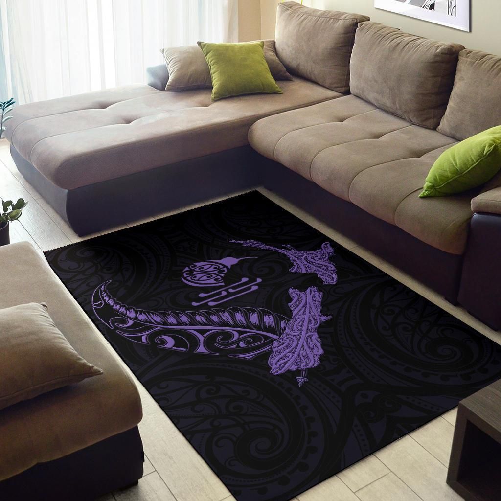 new-zealand-heart-area-rug-map-kiwi-mix-silver-fern-pastel-purple