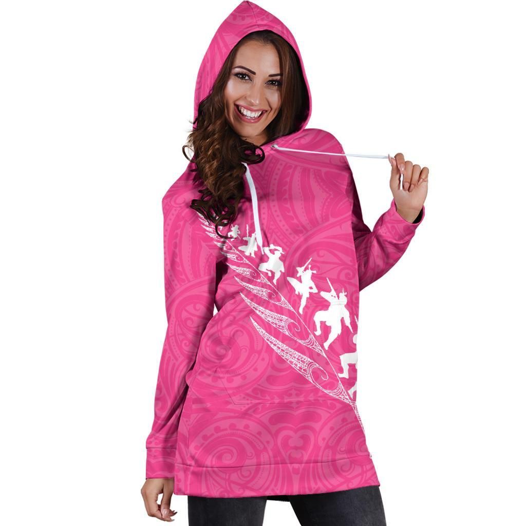 rugby-haka-fern-hoodie-dress-pink