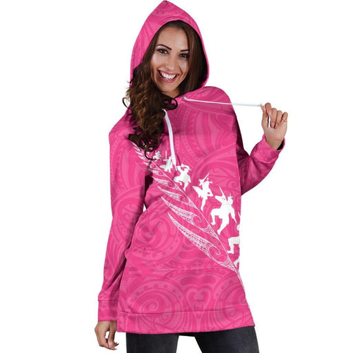 rugby-haka-fern-hoodie-dress-pink