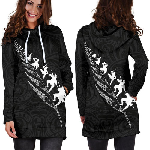 rugby-haka-fern-hoodie-dress-black