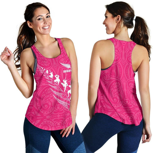New Zealand Maori Haka Fern Racerback Tanks - Vibe Hoodie