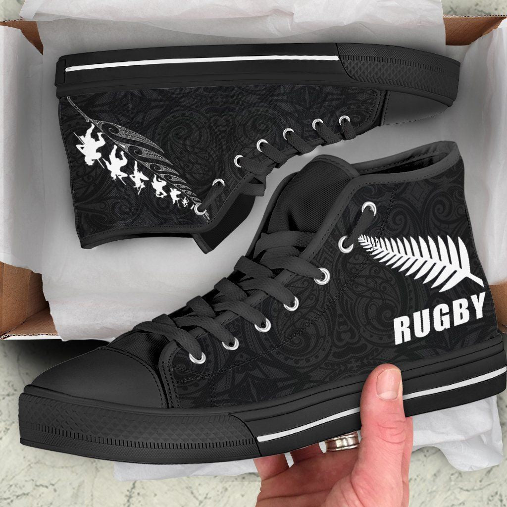 rugby-haka-fern-high-top-shoes-black