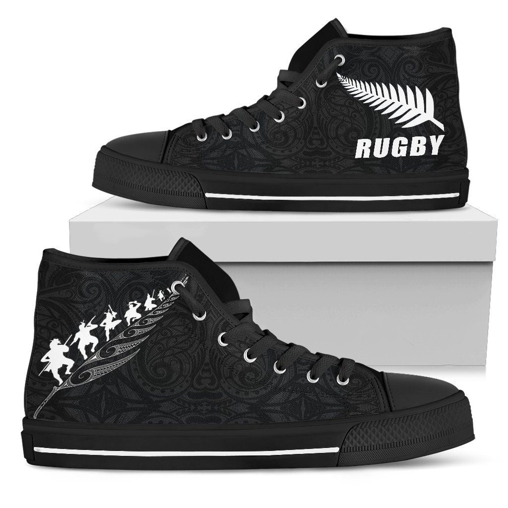 rugby-haka-fern-high-top-shoes-black