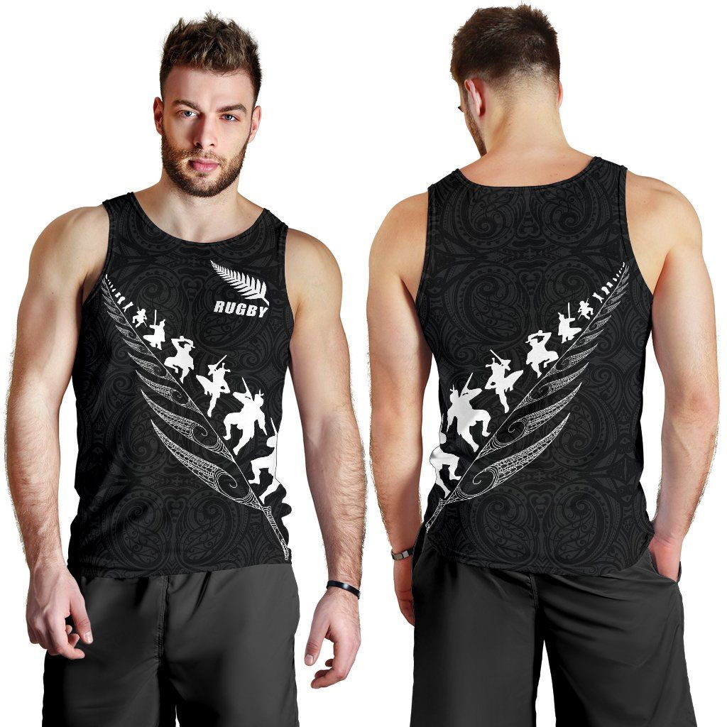 rugby-haka-fern-tank-tops-for-men-black