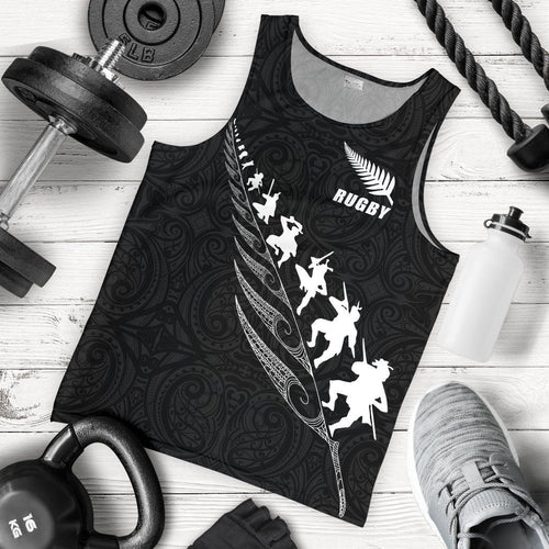 rugby-haka-fern-tank-tops-for-men-black