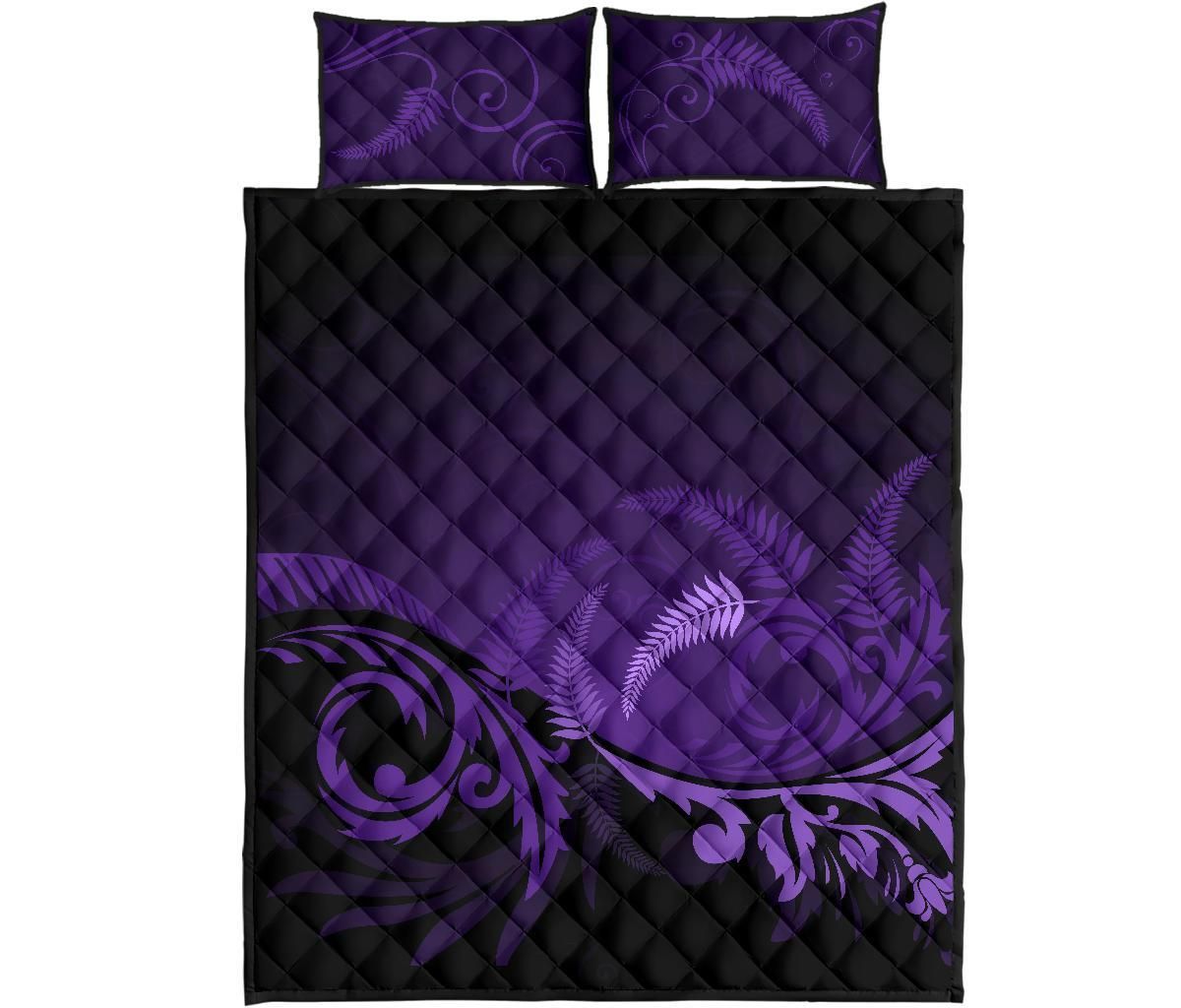 new-zealand-silver-fern-quilt-bed-set-purple