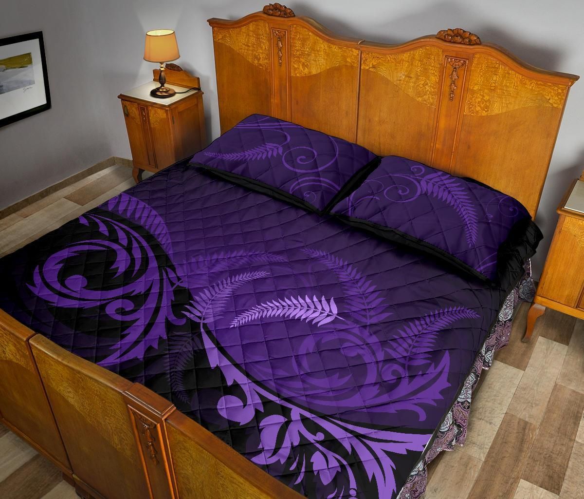 new-zealand-silver-fern-quilt-bed-set-purple