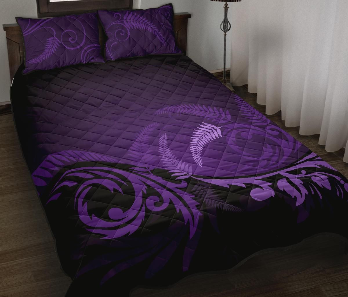new-zealand-silver-fern-quilt-bed-set-purple