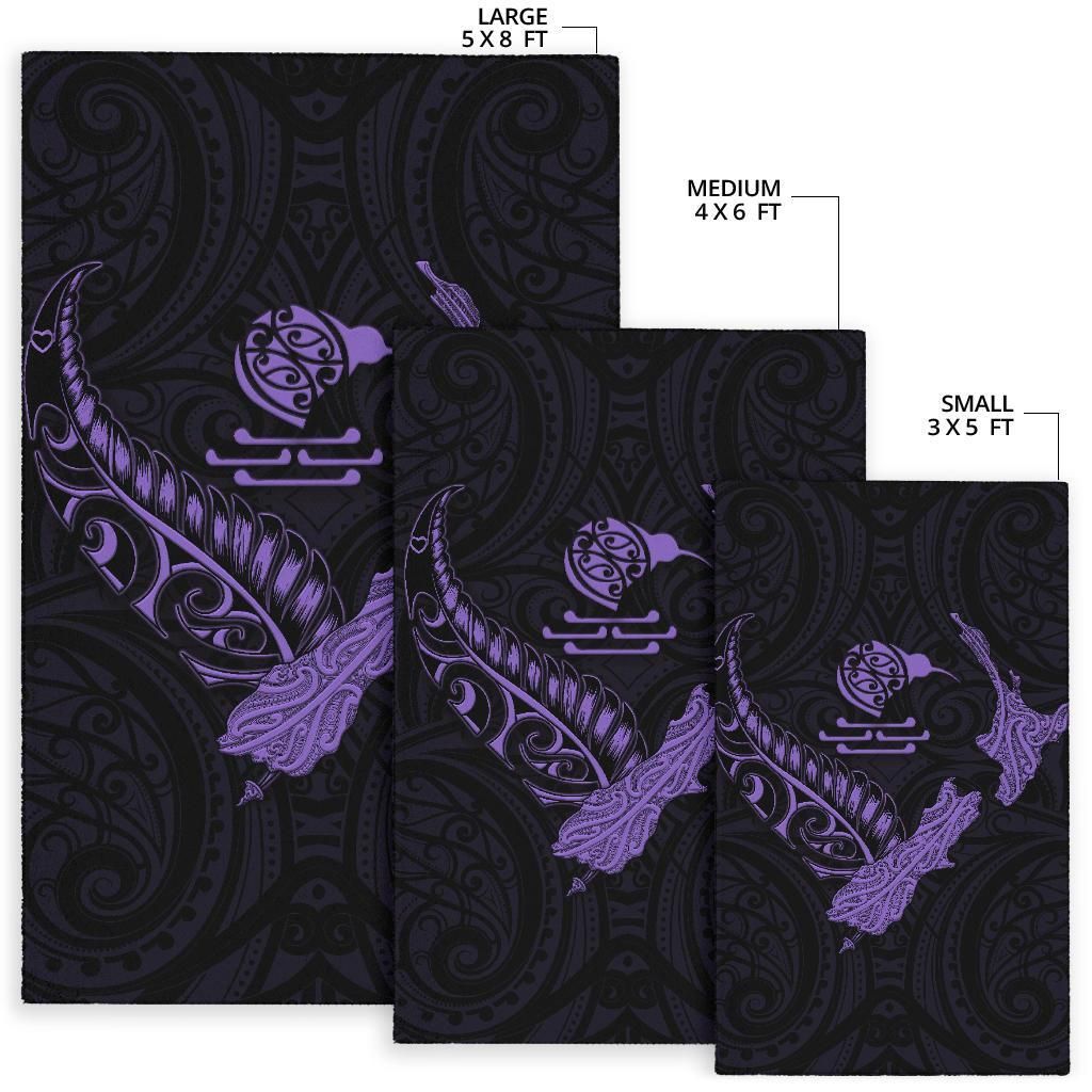 new-zealand-heart-area-rug-map-kiwi-mix-silver-fern-pastel-purple