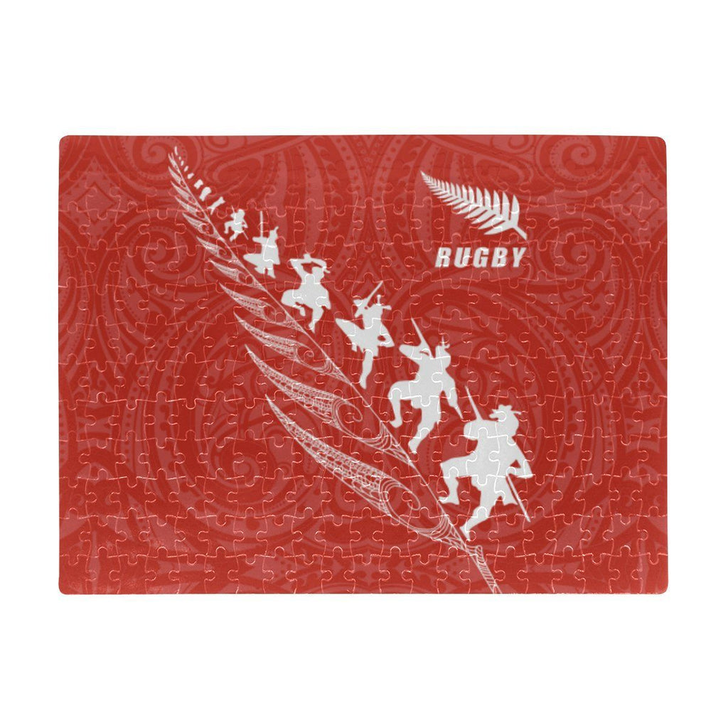 rugby-haka-fern-jigsaw-puzzle-red