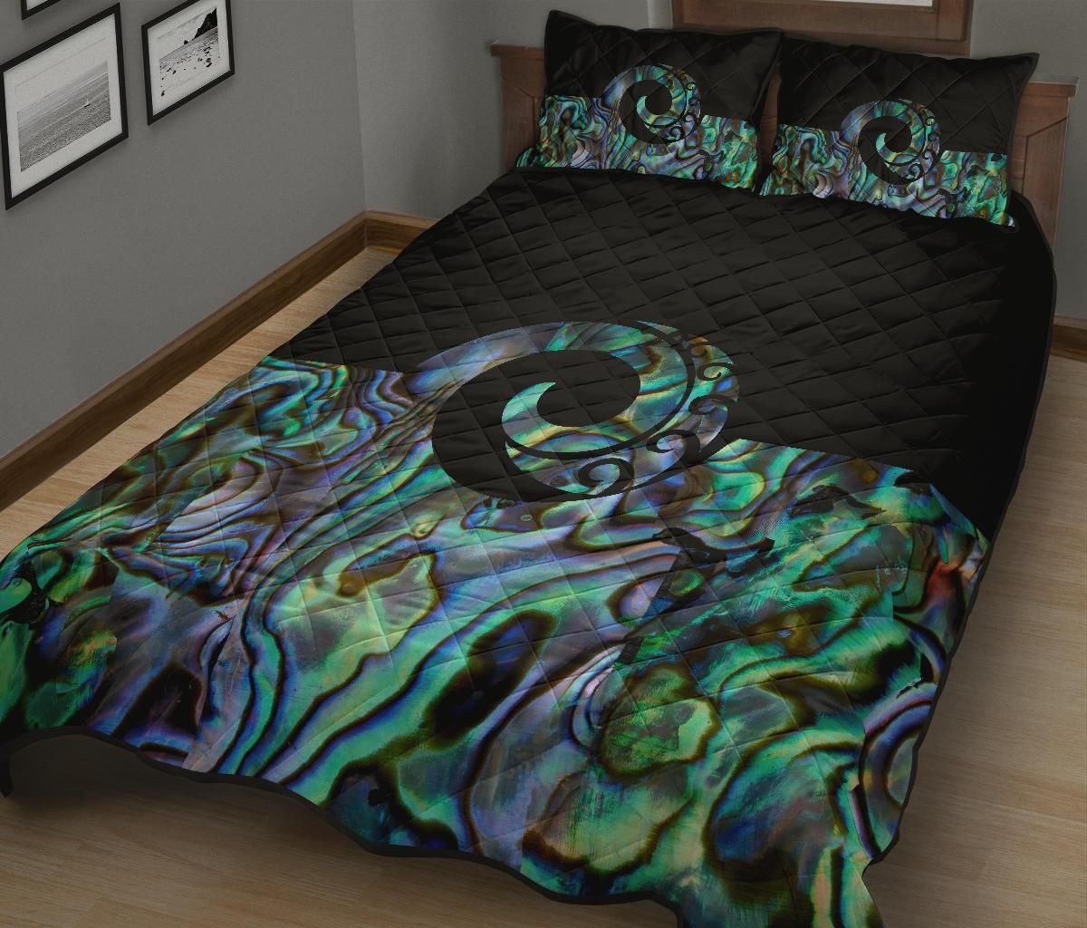 new-zealand-quilt-bed-set-koru-paua-shell-quilt-and-pillow-cover
