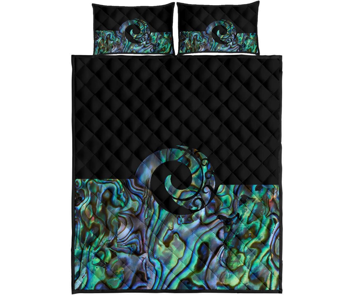 new-zealand-quilt-bed-set-koru-paua-shell-quilt-and-pillow-cover