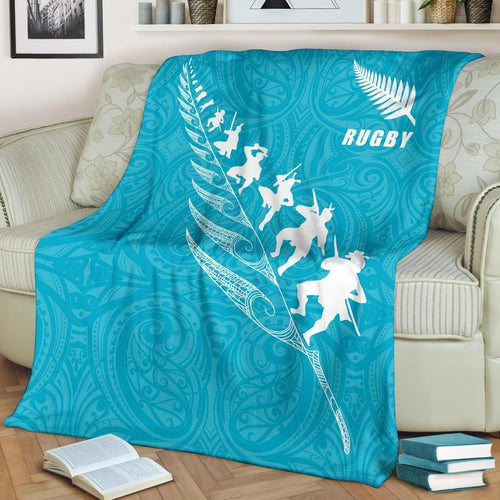rugby-haka-fern-premium-blanket-blue