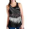 New Zealand Haka Rugby Women Racerback Tank - Best Silver Fern Black - Vibe Hoodie