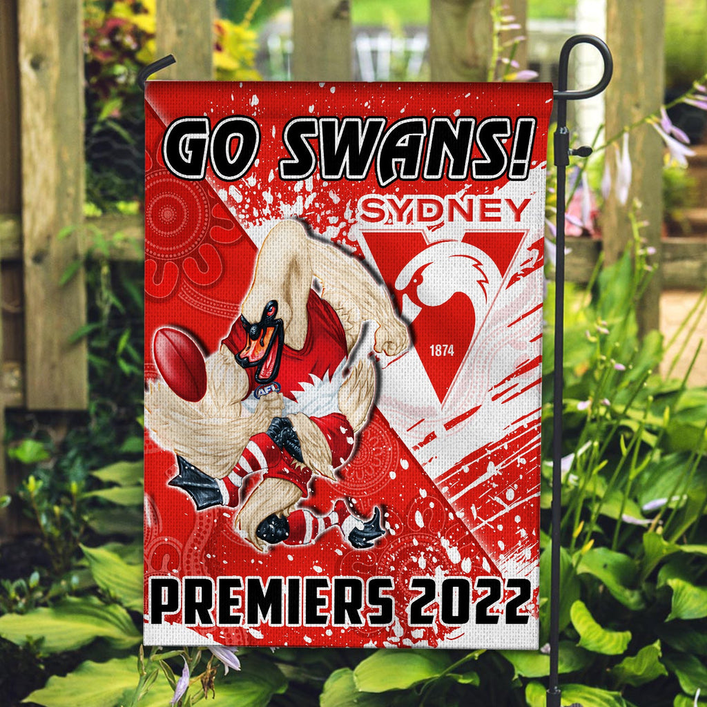 swannies-football-flag-premiers-2022-aboriginal-art-go-swans