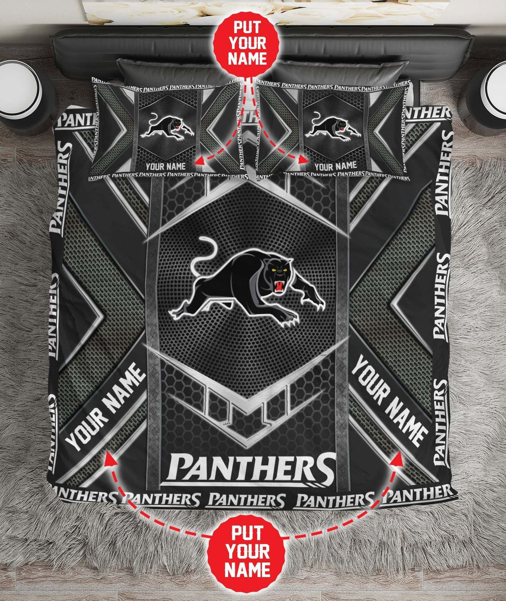 personalized-penrith-panthers-limited-edition-bedding-set-nrl-metal