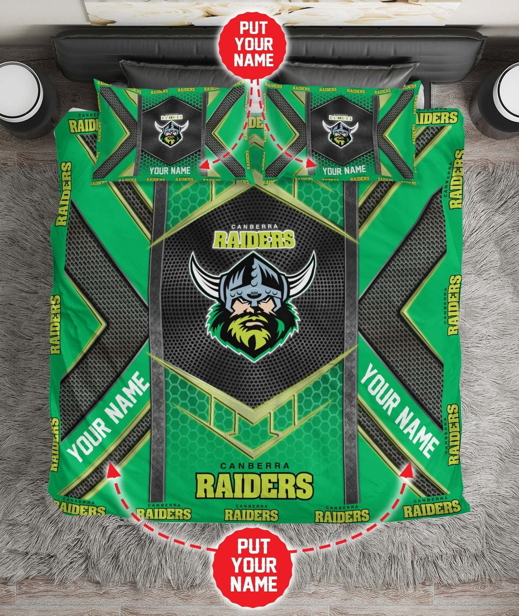 personalized-canberra-raiders-limited-edition-bedding-set-nrl-metal-1