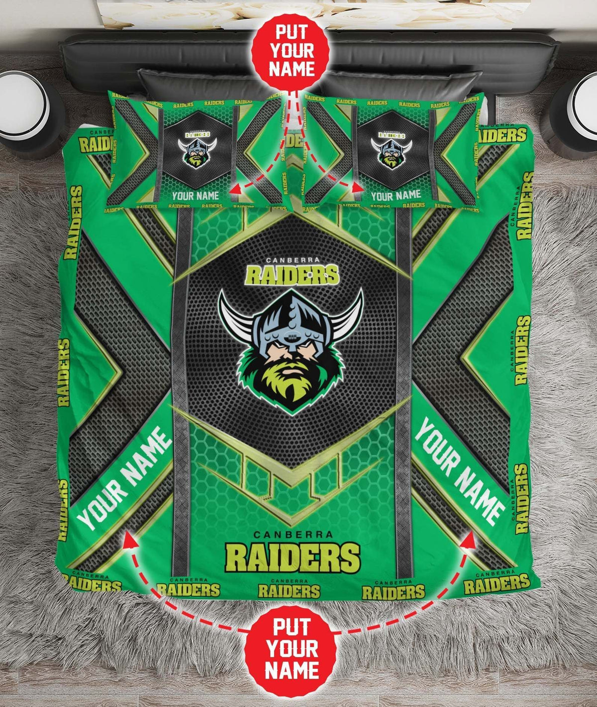 personalized-canberra-raiders-limited-edition-bedding-set-nrl-metal-1