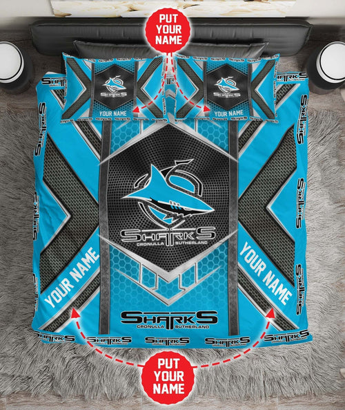 personalized-cronulla-sutherland-sharks-limited-edition-bedding-set-nrl-metal-1
