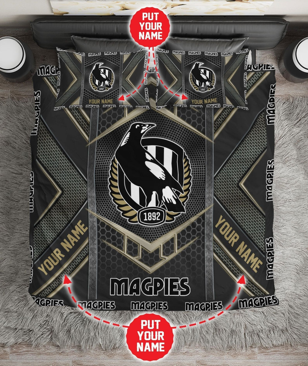 personalized-collingwood-football-club-limited-edition-bedding-set-afl-metal