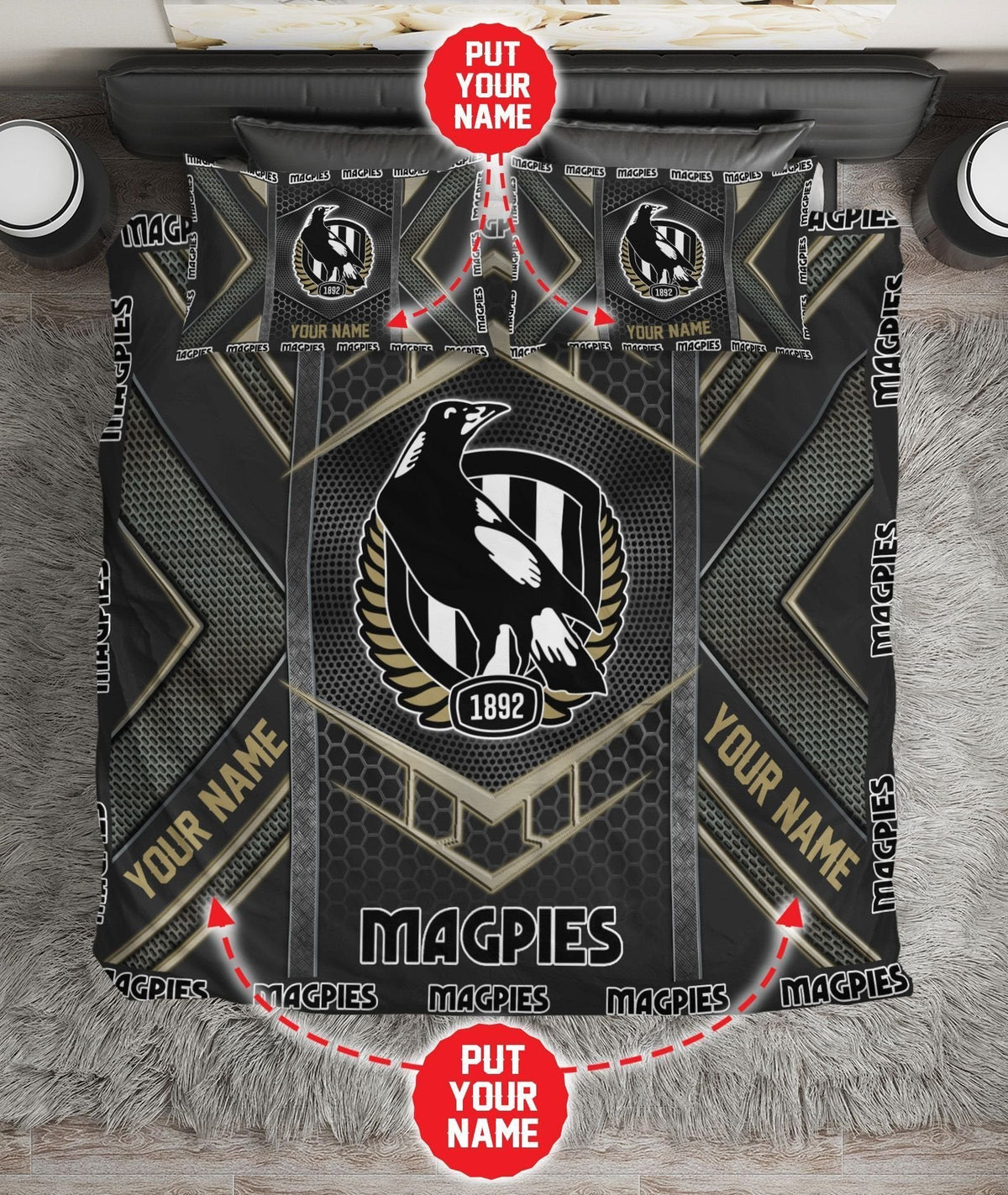 personalized-collingwood-football-club-limited-edition-bedding-set-afl-metal