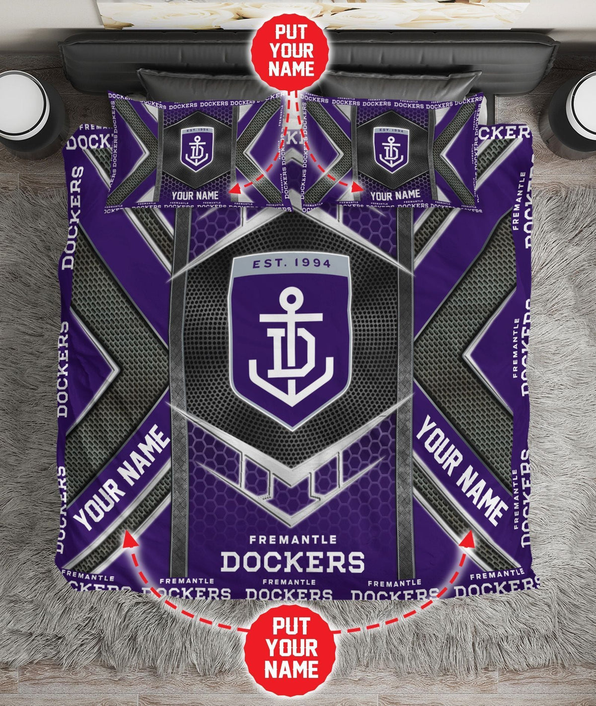 personalized-fremantle-football-club-limited-edition-bedding-set-afl-metal