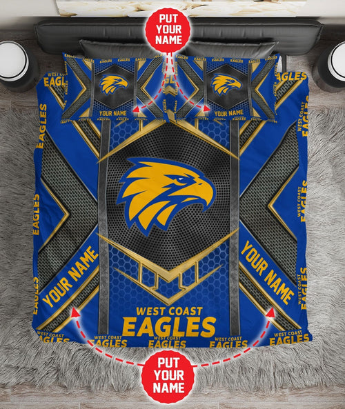 personalized-west-coast-eagles-limited-edition-bedding-set-afl-metal