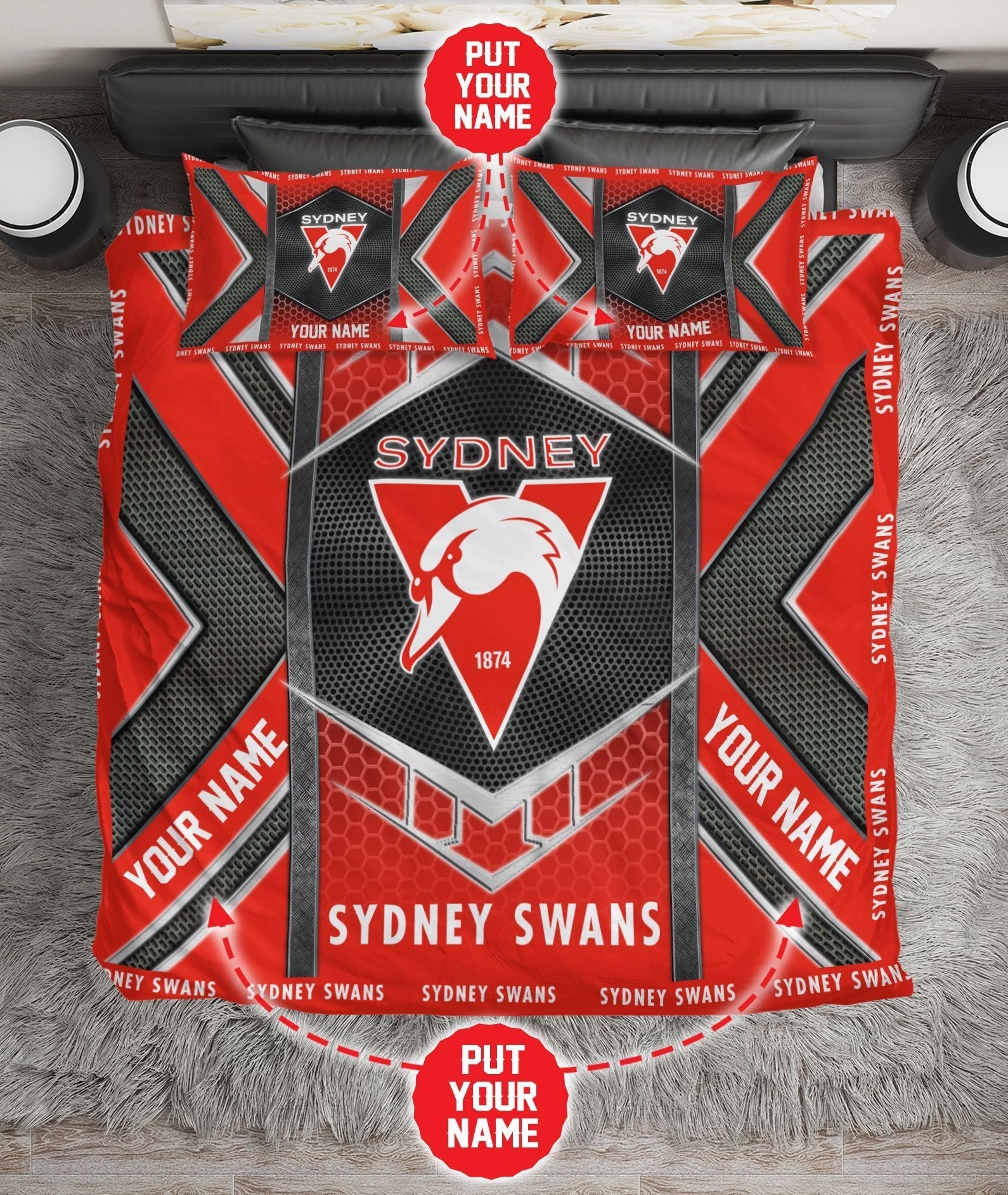 personalized-sydney-swans-limited-edition-bedding-set-afl-metal
