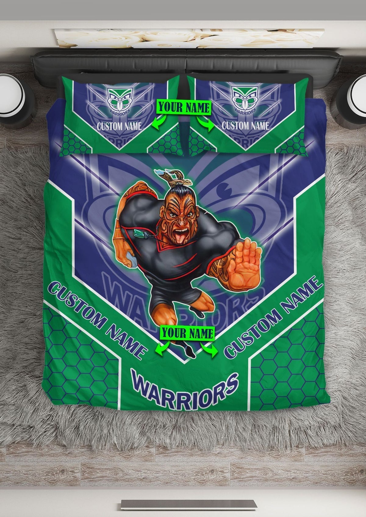 nrl-bedding-set-new-zealand-warriors-bedding-set-mascot