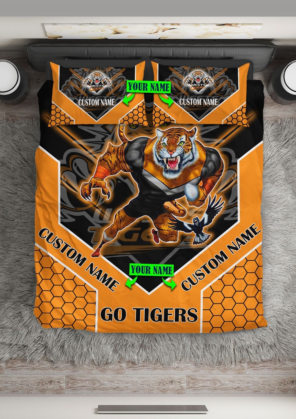 nrl-bedding-set-wests-tigers-bedding-set-mascot