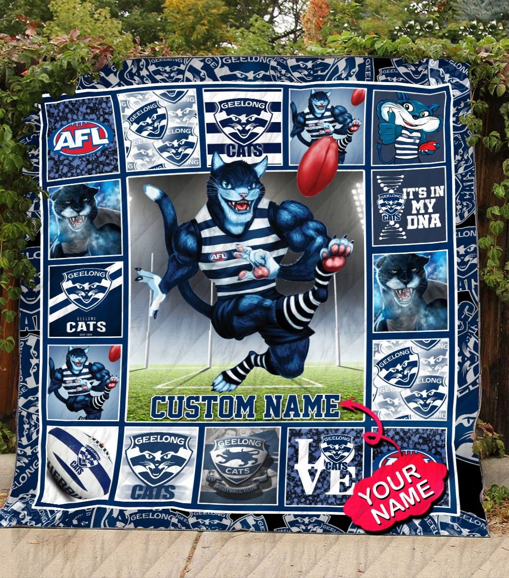 geelong-football-club-quilt-blanket-afl-quilt-blanket-mascot-personalized