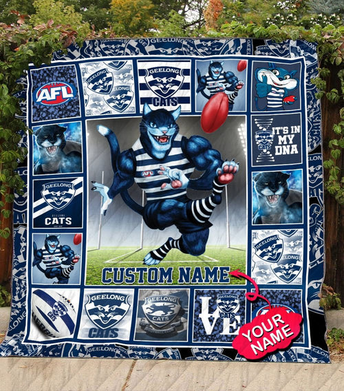 geelong-football-club-quilt-blanket-afl-quilt-blanket-mascot-personalized