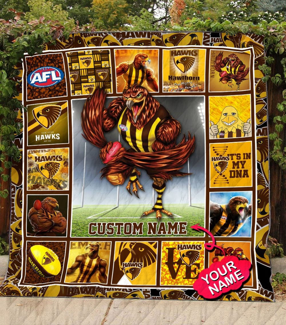 hawthorn-football-club-quilt-blanket-afl-quilt-blanket-mascot-personalized
