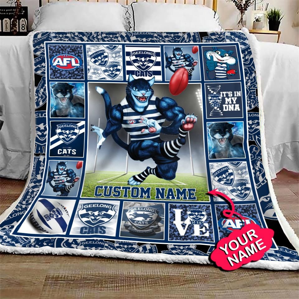 geelong-football-club-quilt-blanket-afl-quilt-blanket-mascot-personalized