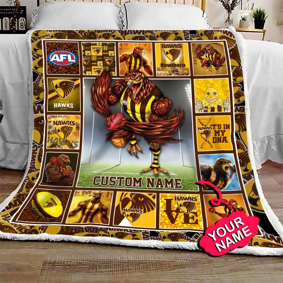 hawthorn-football-club-quilt-blanket-afl-quilt-blanket-mascot-personalized