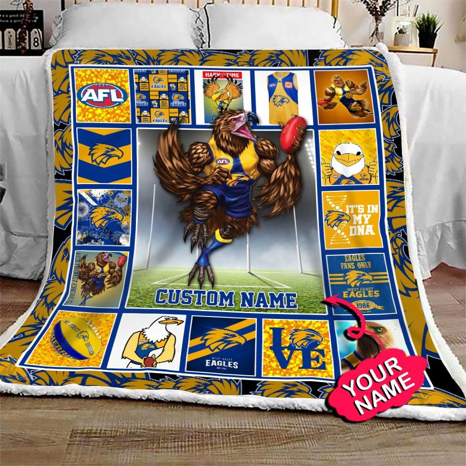 west-coast-eagles-quilt-blanket-afl-quilt-blanket-mascot-personalized